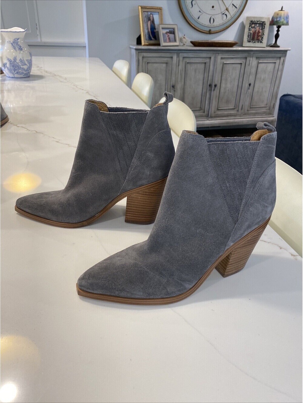 Women’s Marc Fisher Gadri Gray Suede Boots 8.5